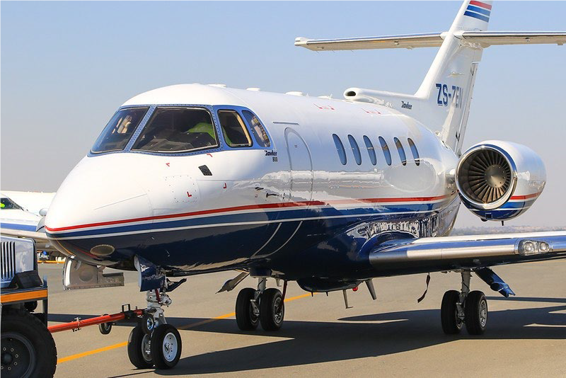 Hawker 800A ZS-ZEN on the apron